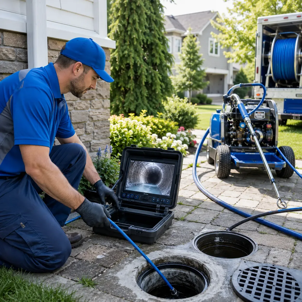 Outdoor drain cleaning professionals serving New Llano, LA