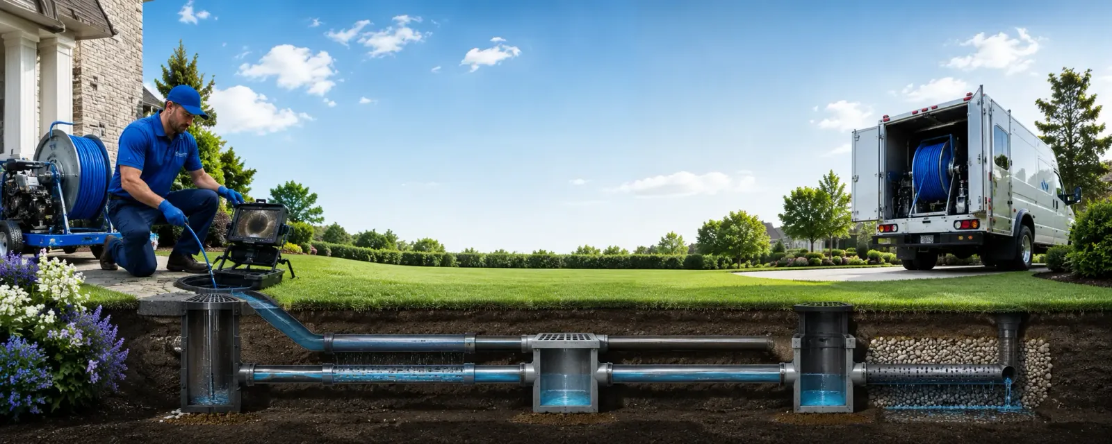 Outdoor drain cleaning information for New Llano, LA